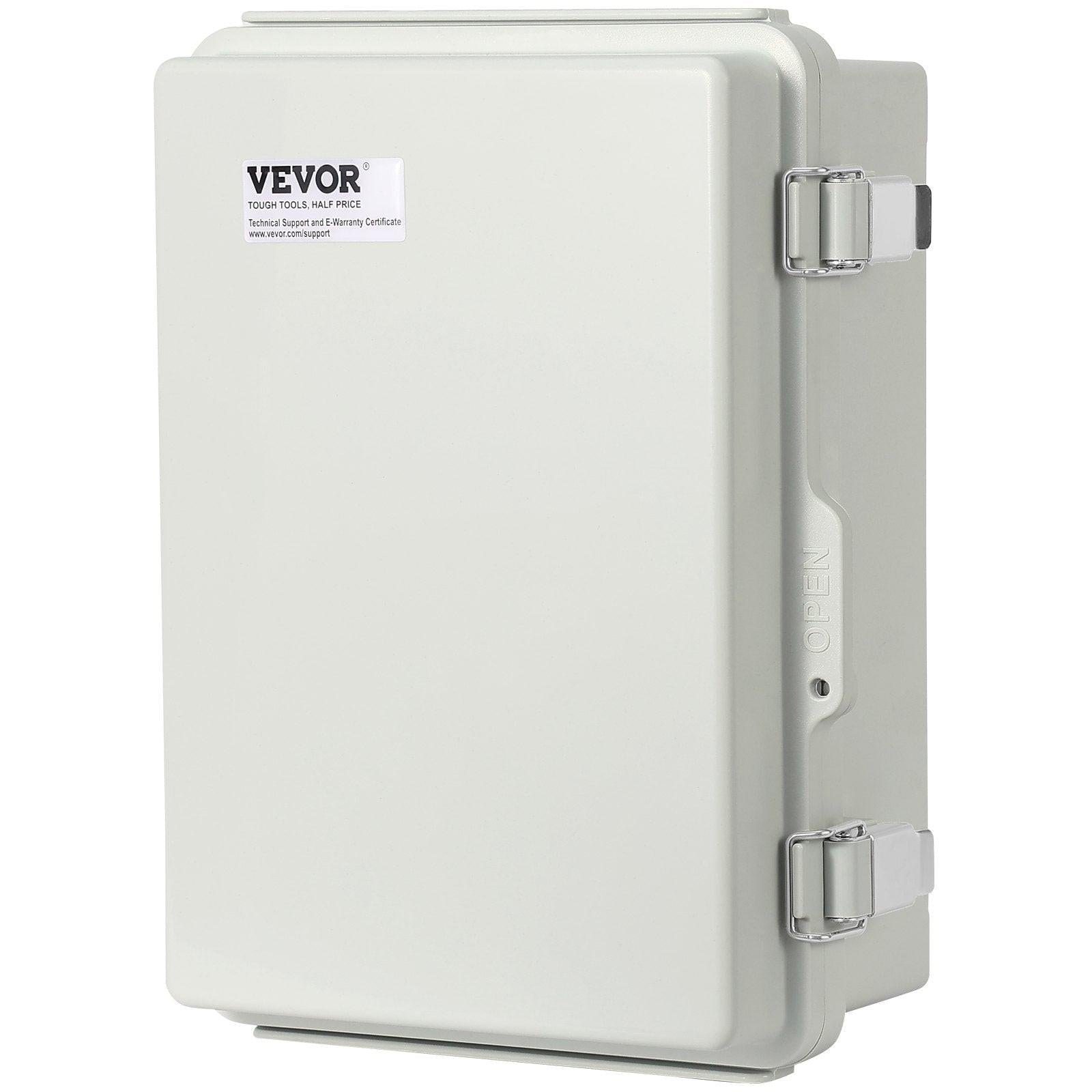 Outdoor Electrical Junction Box, 300 x 200 x 180 mm, ABS Plastic Electrical Enclosure Box with Hinged Cover Stainless Steel Latch, IP67 Dustproof Waterproof for Outdoor Electrical Projects.