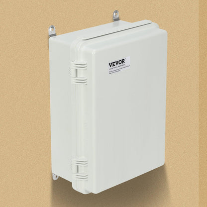 Outdoor Electrical Junction Box, 300 x 200 x 180 mm, ABS Plastic Electrical Enclosure Box with Hinged Cover Stainless Steel Latch, IP67 Dustproof Waterproof for Outdoor Electrical Projects.