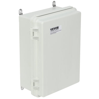 Outdoor Electrical Junction Box, 300 x 200 x 180 mm, ABS Plastic Electrical Enclosure Box with Hinged Cover Stainless Steel Latch, IP67 Dustproof Waterproof for Outdoor Electrical Projects.