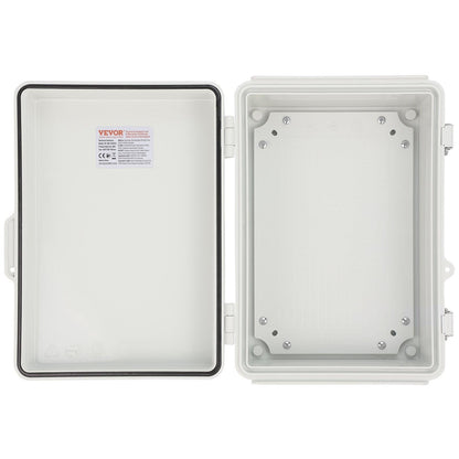 Outdoor Electrical Junction Box, 300 x 200 x 180 mm, ABS Plastic Electrical Enclosure Box with Hinged Cover Stainless Steel Latch, IP67 Dustproof Waterproof for Outdoor Electrical Projects.