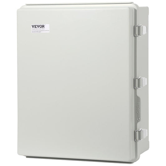 Outdoor Electrical Junction Box, 350 x 250 x 150 mm, ABS Plastic Electrical Enclosure Box with Hinged Cover Stainless Steel Latch, IP67 Dustproof Waterproof for Outdoor Electrical Projects.