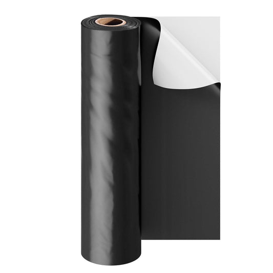 6Mil Plastic Sheeting Roll 10 x 100 FT Heavy Duty Film Black & White.