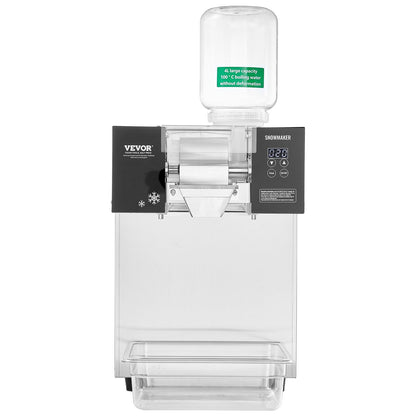Commercial Snowflake Ice Machine, 385LBS/24H Snowflake Ice Maker, Stainless Steel Ice Shaver Machine, Electric Snow Cone Maker, Liquid Cooling System for Rapid Heat Dissipation, Ice Cream