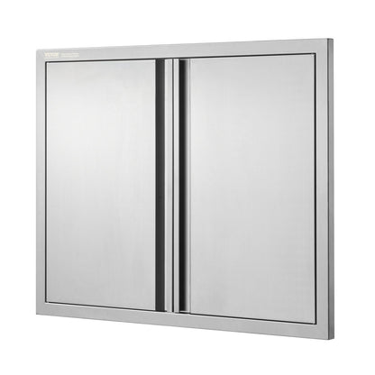 BBQ Access Door, 787x609 mm Double Outdoor Kitchen Door, Stainless Steel Flush Mount Door, Wall Vertical Door with Recessed Handles , for BBQ Island, Grilling Station, Outside Cabinet