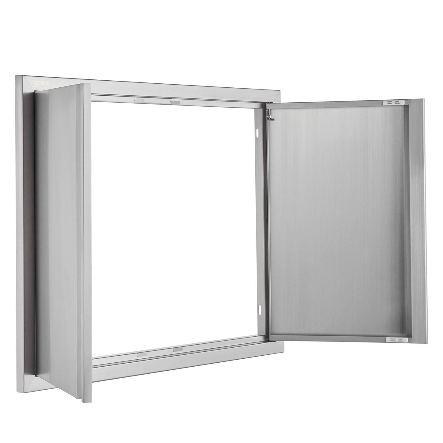 BBQ Access Door, 787x609 mm Double Outdoor Kitchen Door, Stainless Steel Flush Mount Door, Wall Vertical Door with Recessed Handles , for BBQ Island, Grilling Station, Outside Cabinet