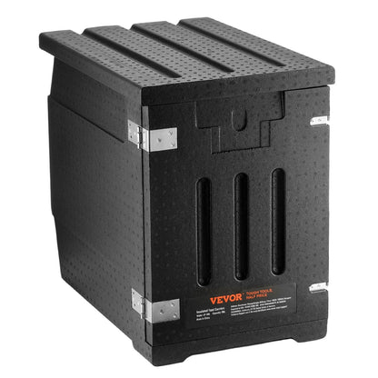 Insulated Food Pan Carrier, 90L Hot Box for Catering, LLDPE Food Box Carrier with Double Buckles, Front Loading Food Warmer for Restaurant, Canteen, etc.