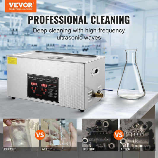 22L Ultrasonic Cleaner with Timer Heating Machine Digital Sonic Cleaner.