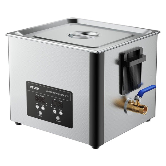 15L Ultrasonic Cleaner, Professional Ultrasonic Cleaner Machine with Cleaning Basket & Digital Display, 240W Stainless Steel 40kHz Industrial Cleaning Machine for Parts, Carburetors, Instruments.