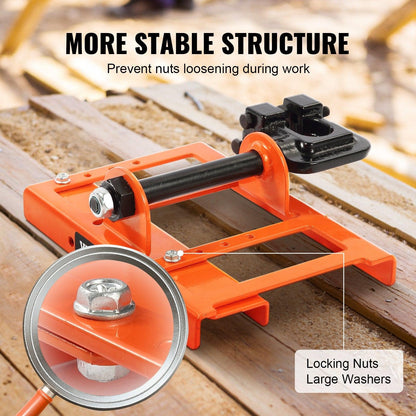 Chainsaw Mill, Vertical Lumber Cutting Guide with 5.1-15.2cm Cutting Width, Cast Iron Portable Timber Chainsaw Attachment, Lightweight Wood Timber Milling Attachment for Builders and Woodworkers.