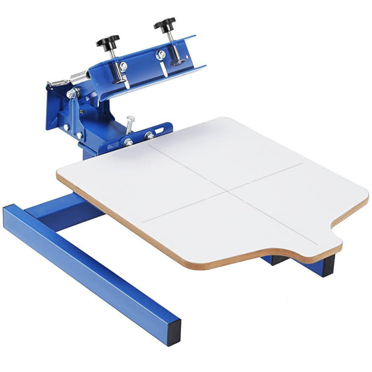 Screen Printing Machine, 1 Color 1 Station Silk Screen Printing Press, 21.2x17.7in / 54x45cm Screen Printing Press, Double-layer Positioning Pallet, Adjustable Tension for T-shirt DIY Printing.
