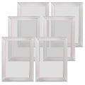 Screen Printing Kit, 6 Pieces Aluminum Silk Screen Printing Frames, 25.4 x 35.6 cm Silk Screen Printing Frame with 156 Count Mesh, High Tension Nylon Mesh and Sealing Tape for T-shirts DIY