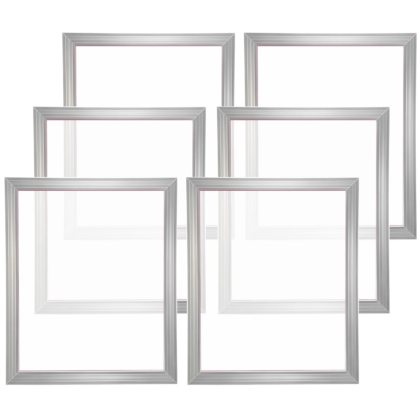 Screen Printing Kit, 6 Pieces Aluminum Silk Screen Printing Frames, 20x24inch Silk Screen Printing Frame with 160 Count Mesh, High Tension Nylon Mesh and Sealing Tape for T-shirts DIY Printing