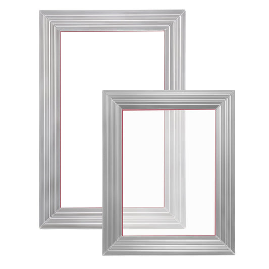 Screen Printing Kit, 2 Pieces Aluminum Silk Screen Printing Frames20.3 x 25.4/25.4 x 35.6cm 110 Count Mesh, 2 Tapes and Screen Printing Squeegees and Transparency Films for T-shirts DIY.
