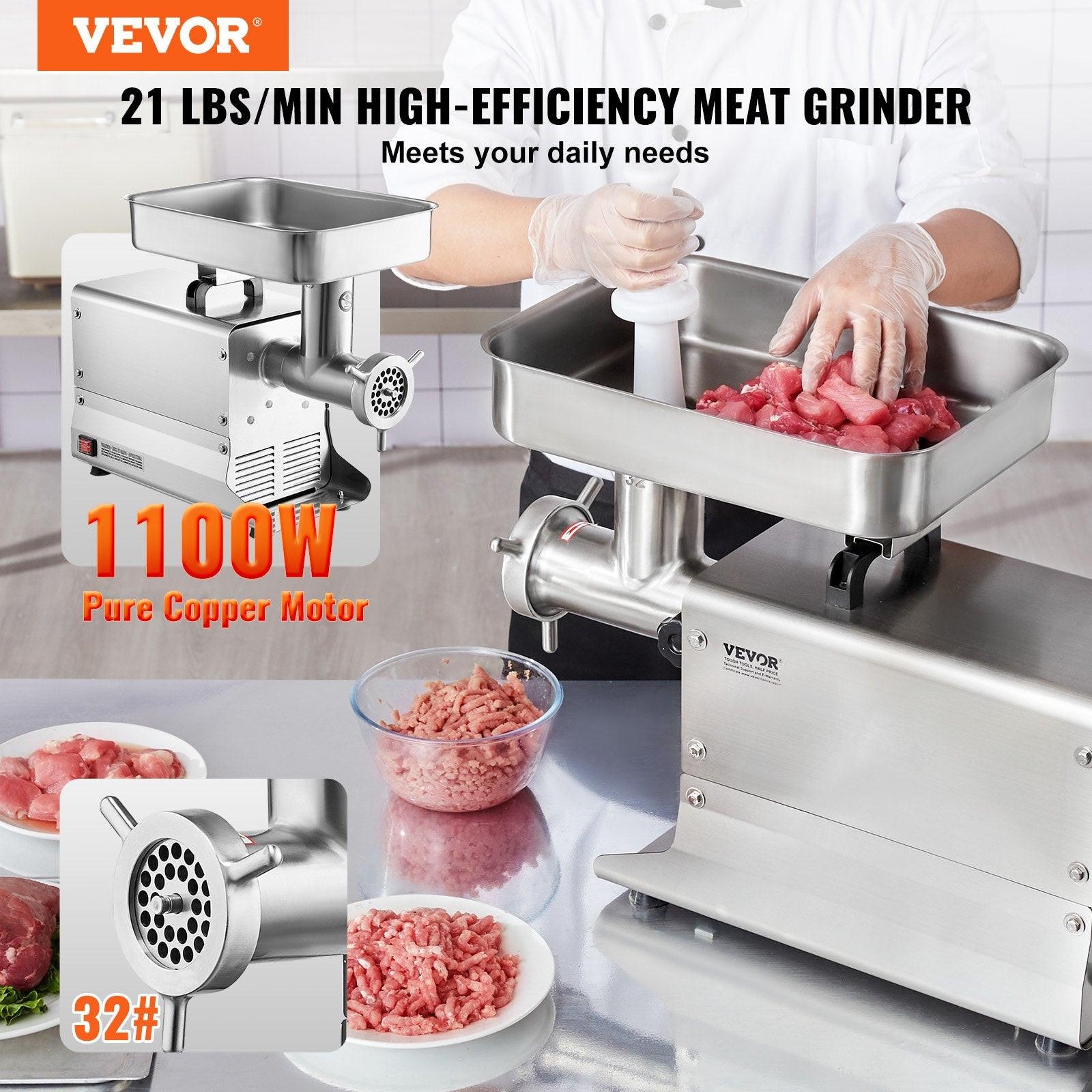 Commercial Electric Meat Grinder 21 Lbs/Min Sausage Stuffer Maker Kitchen.
