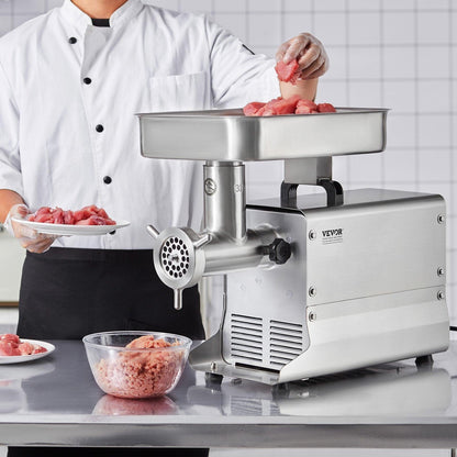 Commercial Electric Meat Grinder 21 Lbs/Min Sausage Stuffer Maker Kitchen.