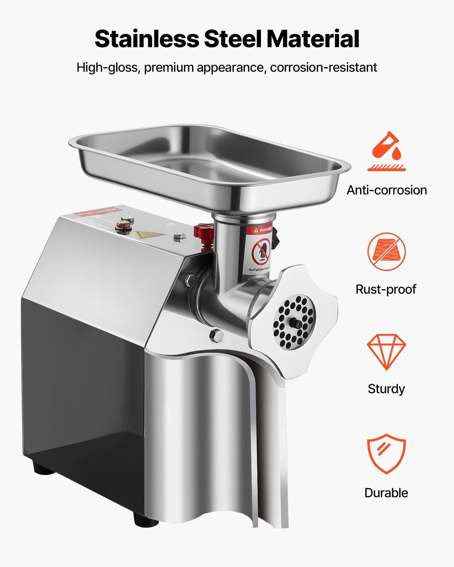 Commercial Electric Meat Grinder 5.5 Lbs/Min Sausage Stuffer Maker Kitchen.