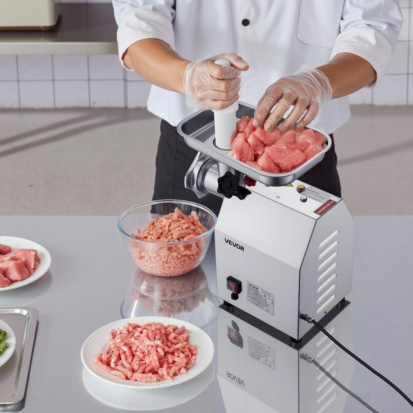 Commercial Electric Meat Grinder 5.5 Lbs/Min Sausage Stuffer Maker Kitchen.