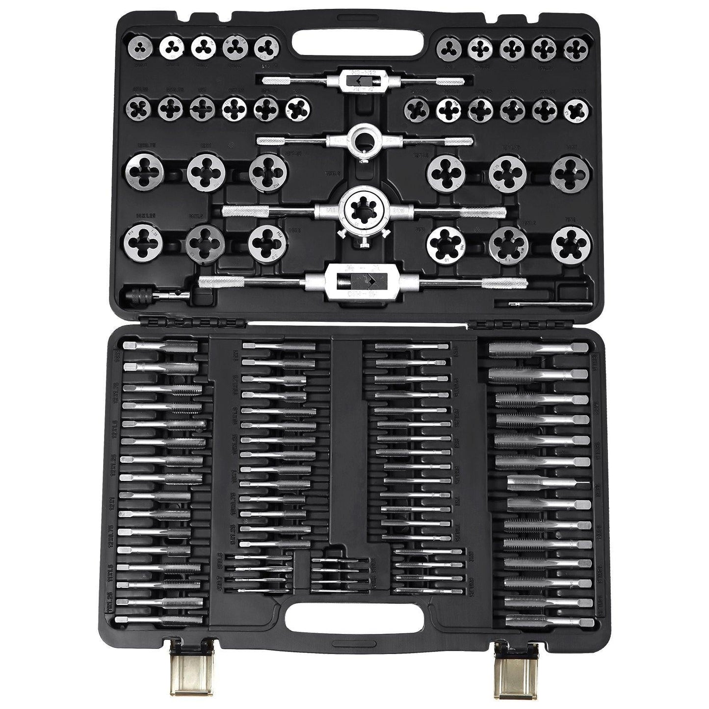 Tap and Die Set 110Pcs Metric Size M2 to M18 Bearing Steel Threading Tool.