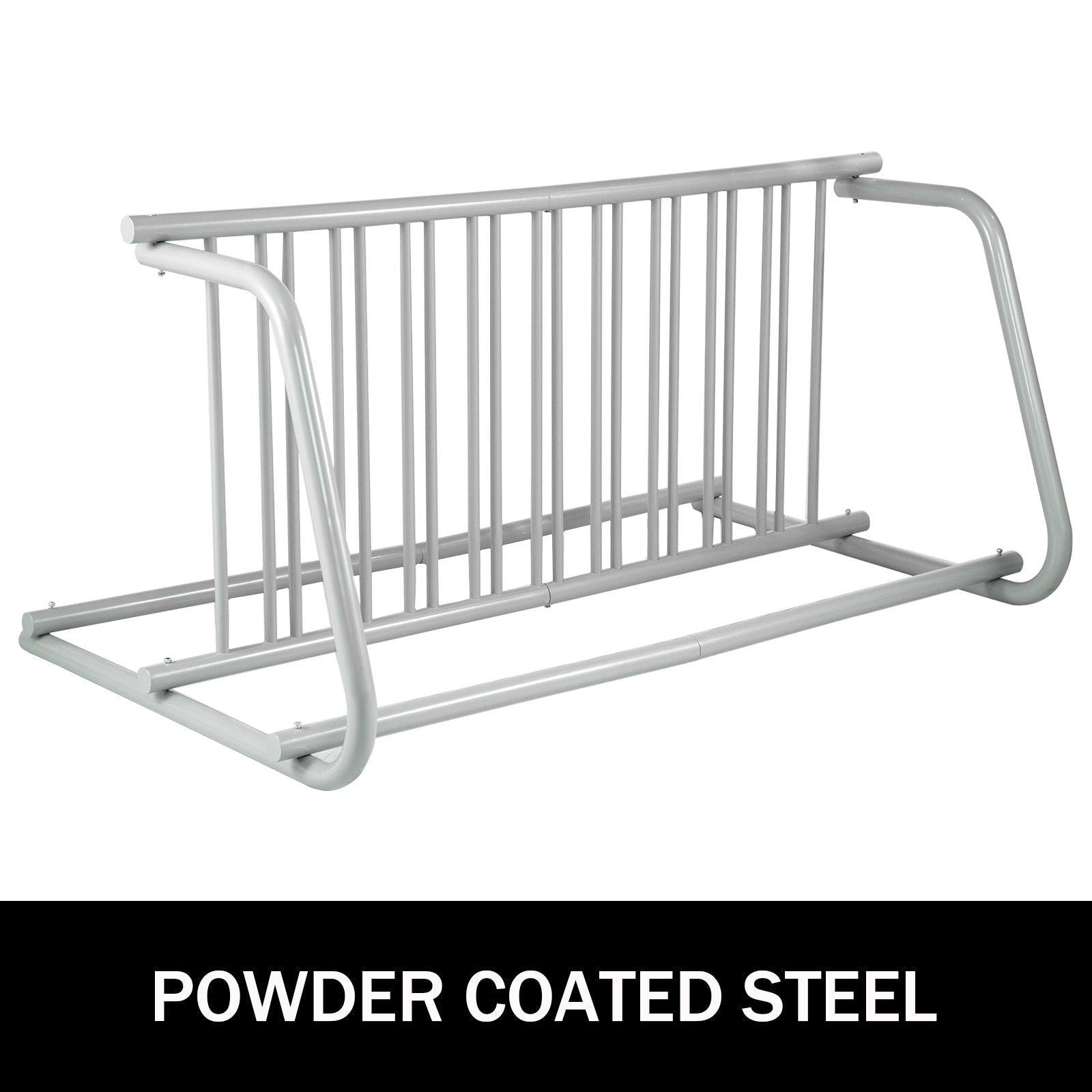 10 Holders Floor Bike Rack, 59" Length All-Steel Grid Bike Rack, 10-Bike Capacity Dual-Side Storage Stand for Garages Streets Yards Bike Events.