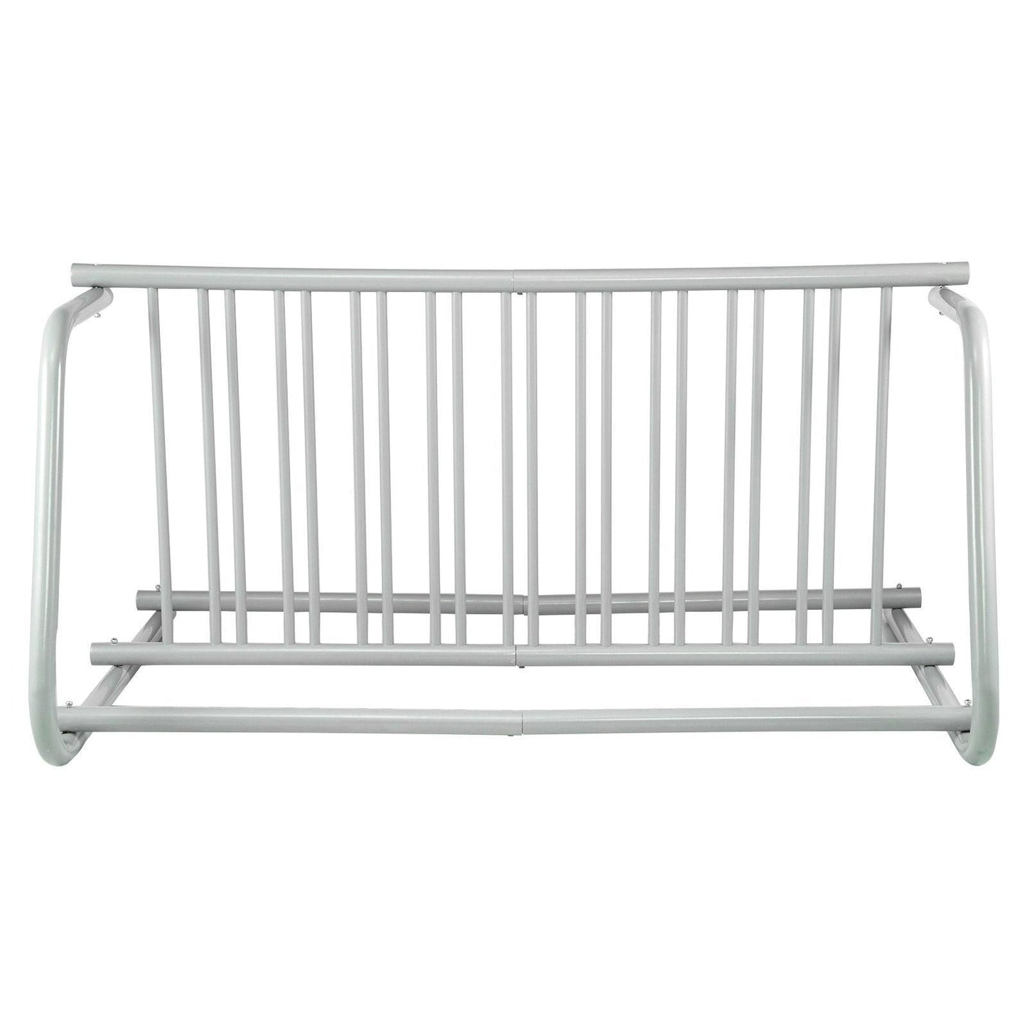 10 Holders Floor Bike Rack, 59" Length All-Steel Grid Bike Rack, 10-Bike Capacity Dual-Side Storage Stand for Garages Streets Yards Bike Events.
