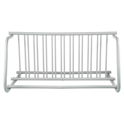 10 Holders Floor Bike Rack, 59" Length All-Steel Grid Bike Rack, 10-Bike Capacity Dual-Side Storage Stand for Garages Streets Yards Bike Events.