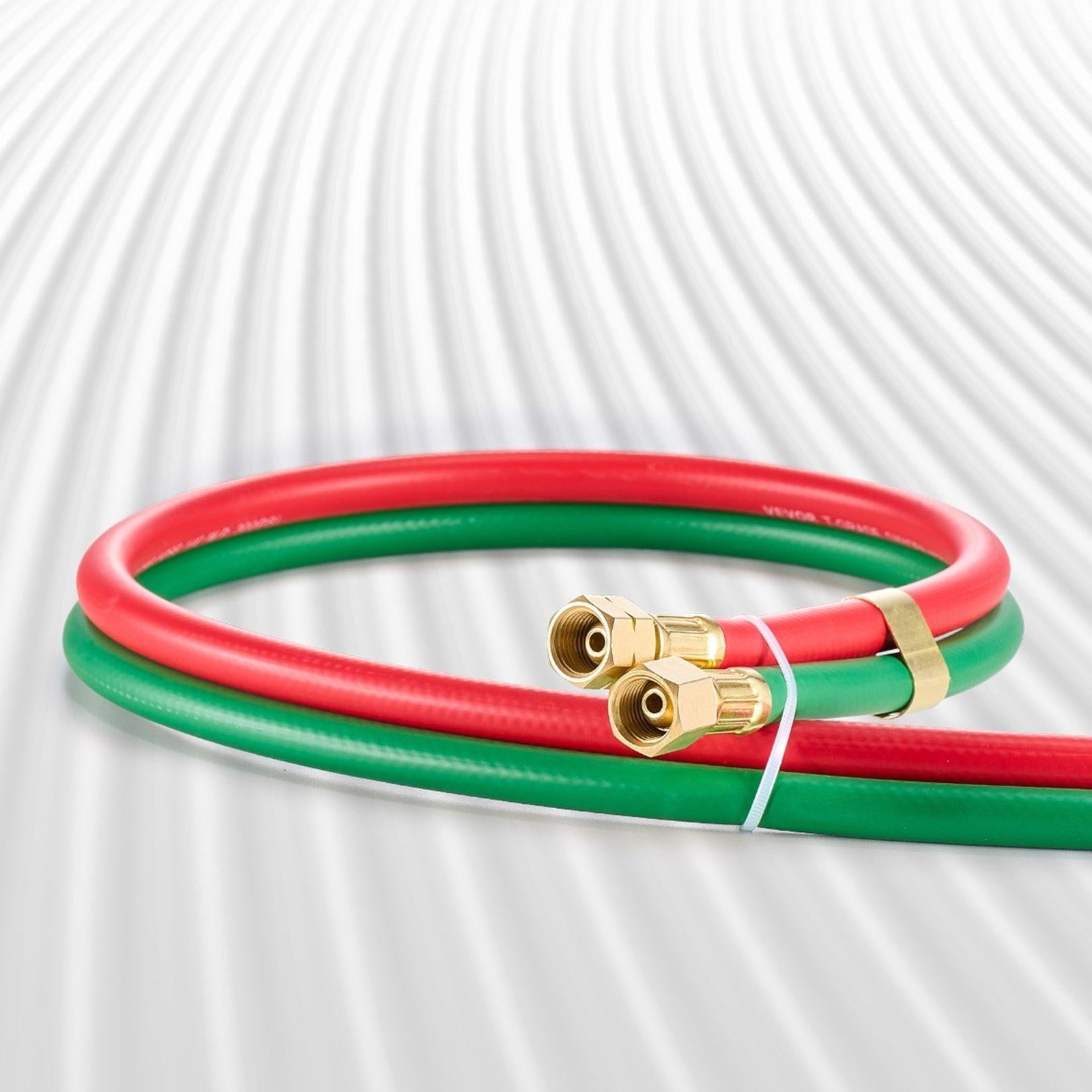 Oxygen Acetylene Hose 1/4-Inch x 50FT T Grade Hose 300PSI Max Working Pressure.