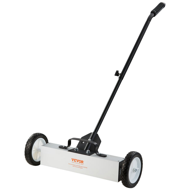 Rolling Magnetic Sweeper with Wheels, Push-Type Magnetic Pick Up Sweeper, Large Magnet Pickup Lawn Sweeper, 20.4kg Magnet with Telescoping Handle, Easy Cleanup of Workshop Garage Yard Hover Image