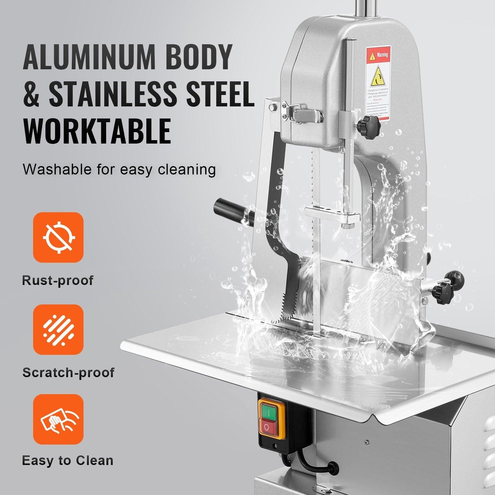 650W Commercial Electric Meat Bandsaw Stainless Steel Bone Sawing Machine.