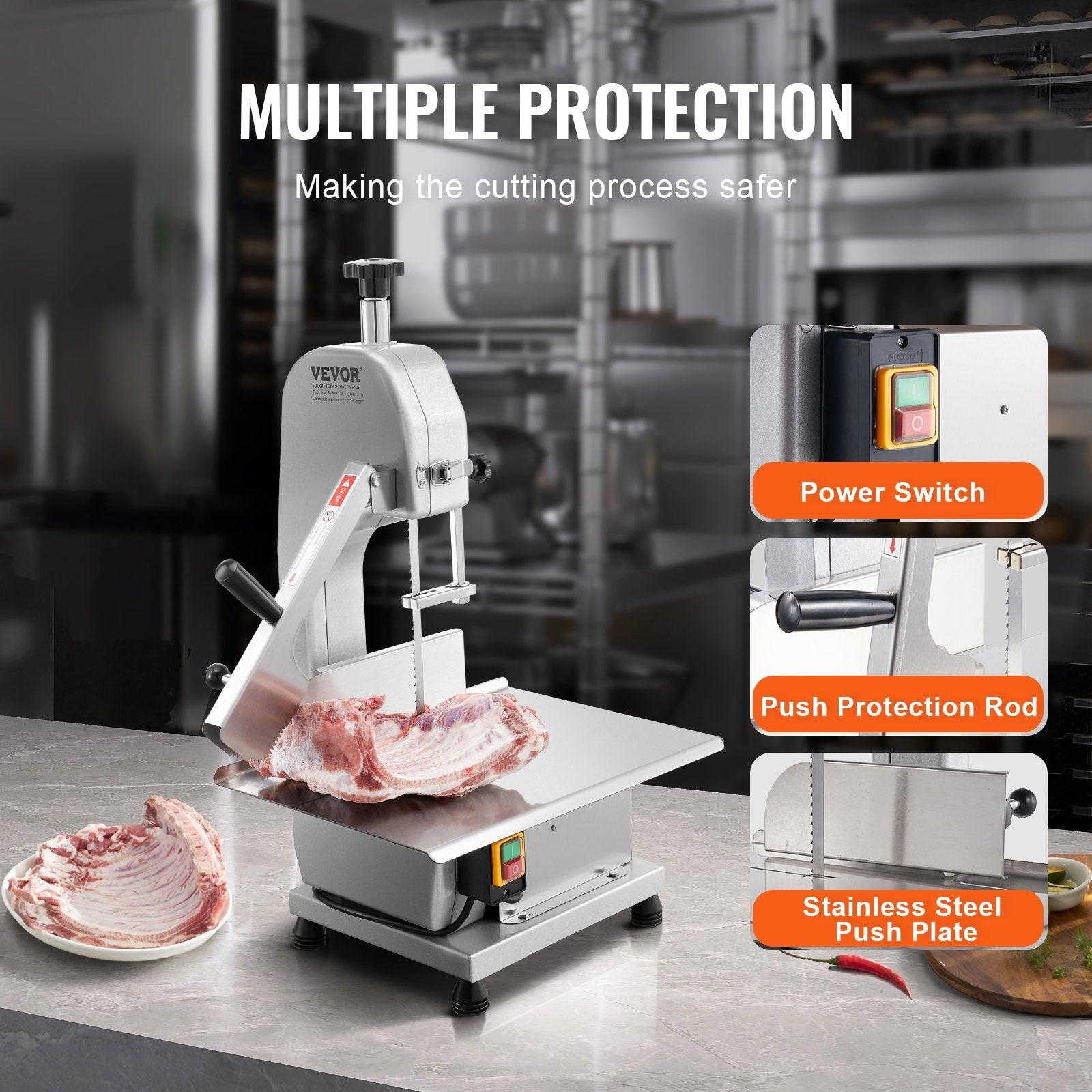 650W Commercial Electric Meat Bandsaw Stainless Steel Bone Sawing Machine.
