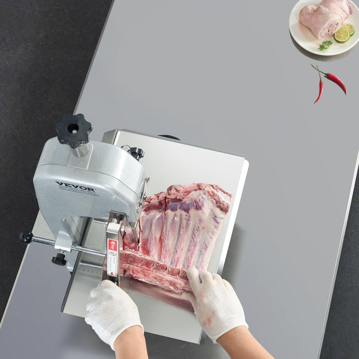 650W Commercial Electric Meat Bandsaw Stainless Steel Bone Sawing Machine.