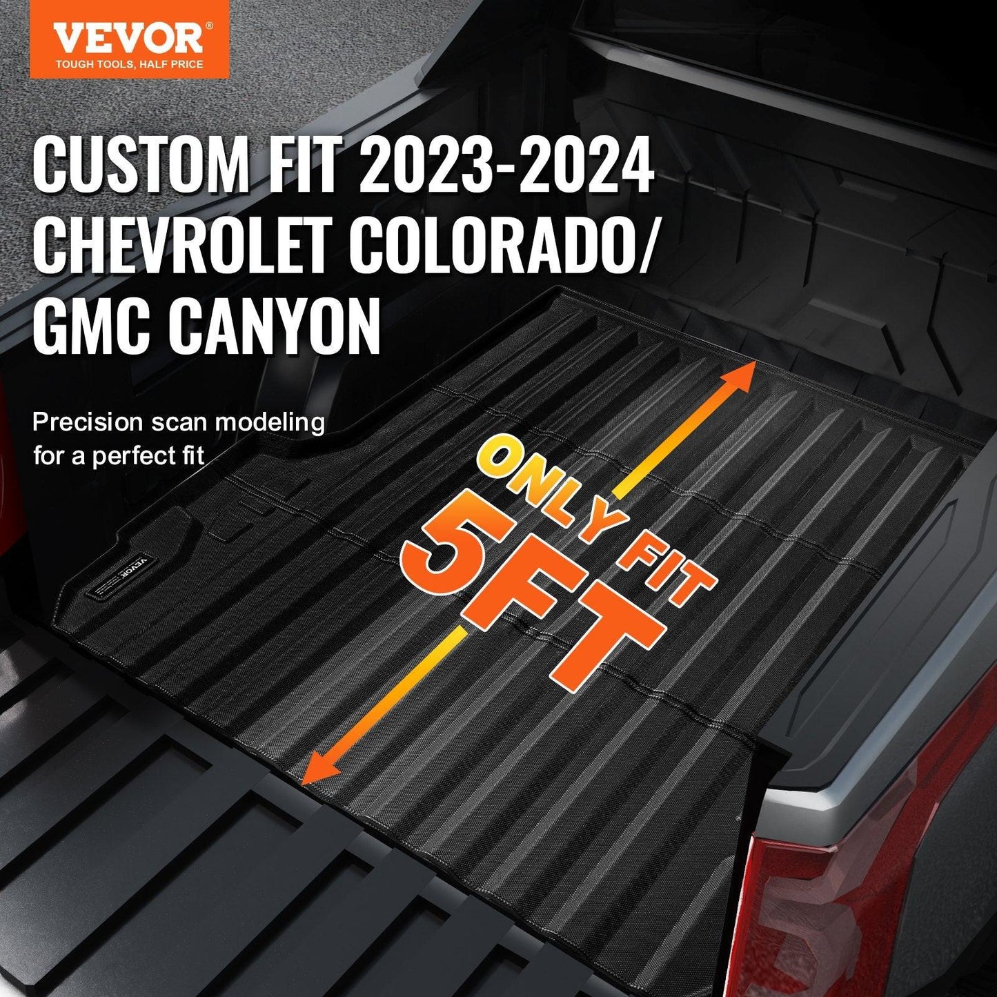 Truck Bed Mat Fit 2023-2024 Chevrolet Colorado/GMC Canyon Truck Bed Liner.