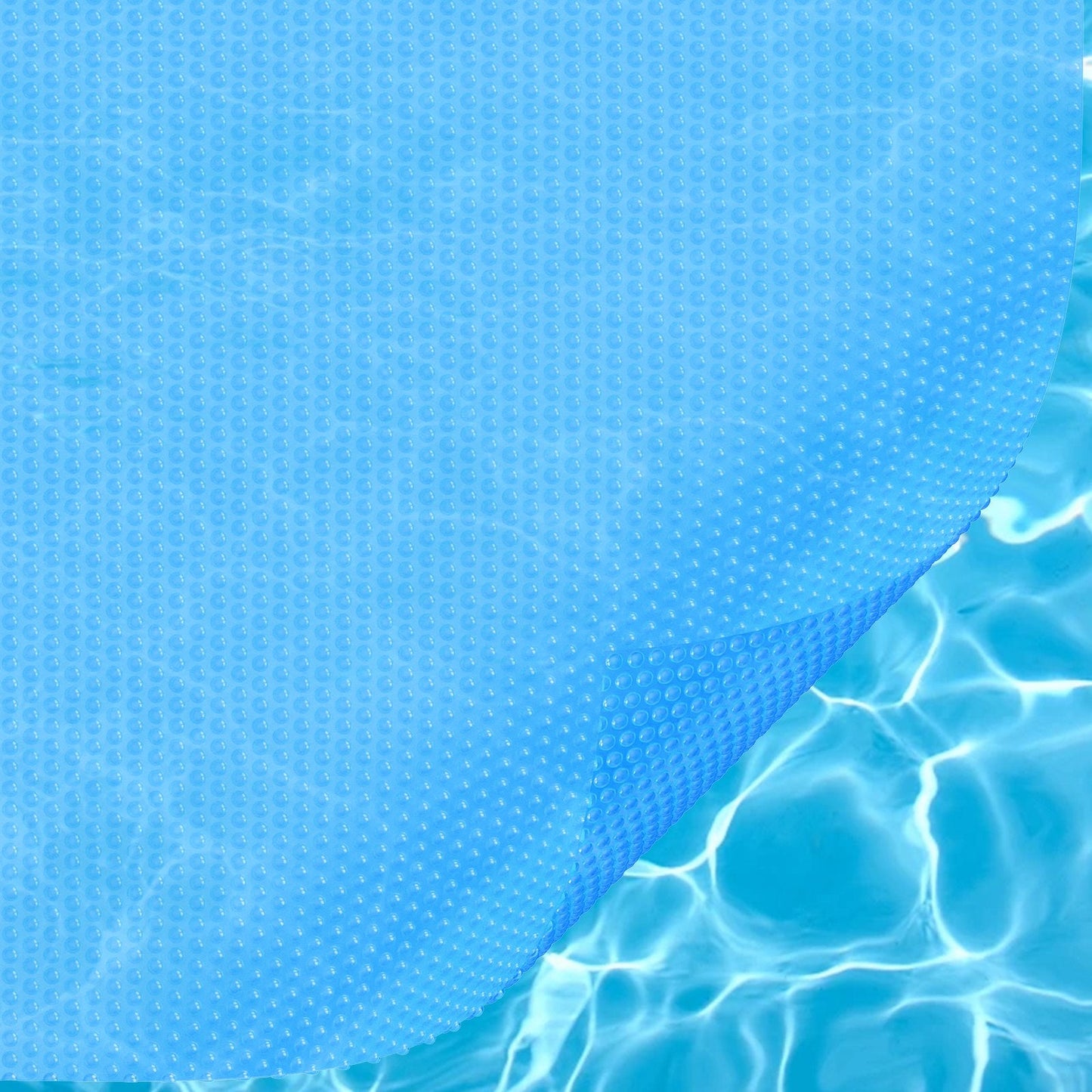 Solar Pool Cover, 24 x 12 ft Rectangle Solar Blanket for Pools, Inground Above Ground Swimming Pool Solar Cover, 8 mil Solar Covers Blue