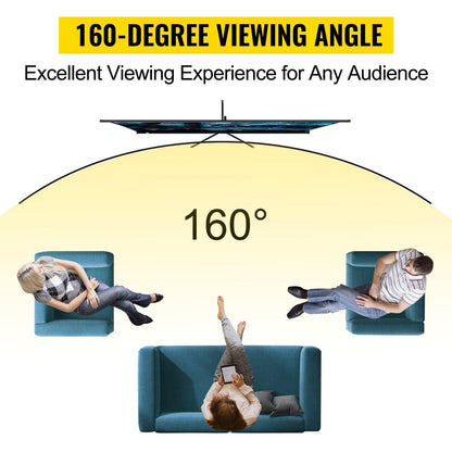 Tripod Projector Screen with Stand 70 inch 16:9 4K HD Projection Screen Stand Wrinkle-Free Height Adjustable Portable Screen for Projector Indoor & Outdoor for Movie, Home Cinema, Gaming, Office.