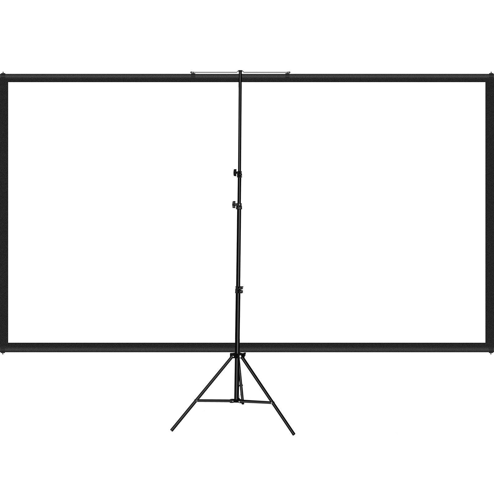 Tripod Projector Screen with Stand 70 inch 16:9 4K HD Projection Screen Stand Wrinkle-Free Height Adjustable Portable Screen for Projector Indoor & Outdoor for Movie, Home Cinema, Gaming, Office.