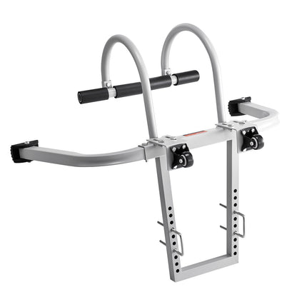 Ladder Stabilizer, 2 in 1 Extension Wall Ladder Standoff Hook, Roof Ridge Ladder Accessories Both Horizontally and Vertically, Heavy-duty Steel Rubber Grip T-Bar, Quick Access to Steep Roofs