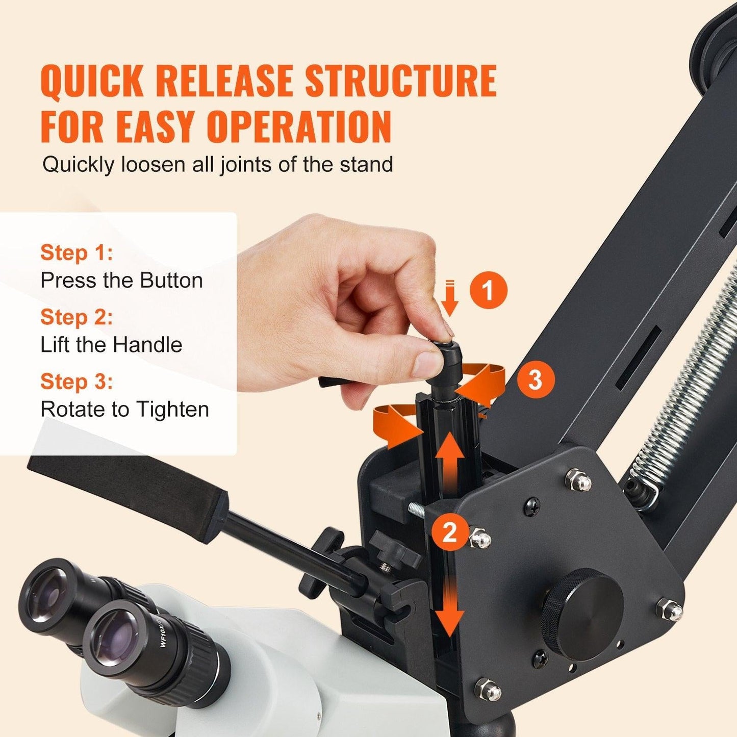 Multi-Directional Microscope with Spring Bracket, 7X-45X Magnification Jewelry Microscope, Micro Jewelry Inlaid Stand with Integrated USB Ring LED Light, Jewelers Microscope for Jewelry Inlay.