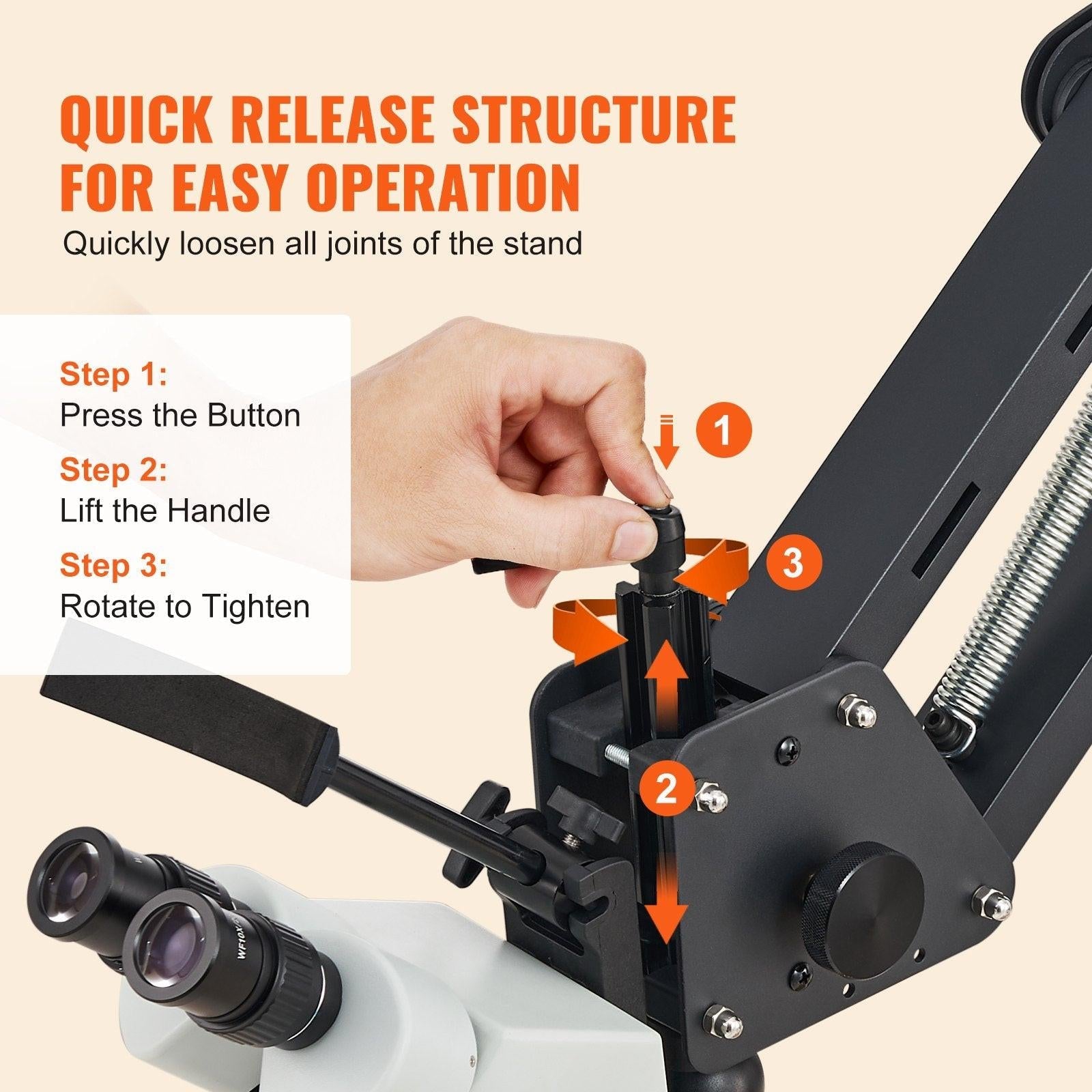 Multi-Directional Microscope with Spring Bracket, 7X-45X Magnification Jewelry Microscope, Micro Jewelry Inlaid Stand with Integrated USB Ring LED Light, Jewelers Microscope for Jewelry Inlay.