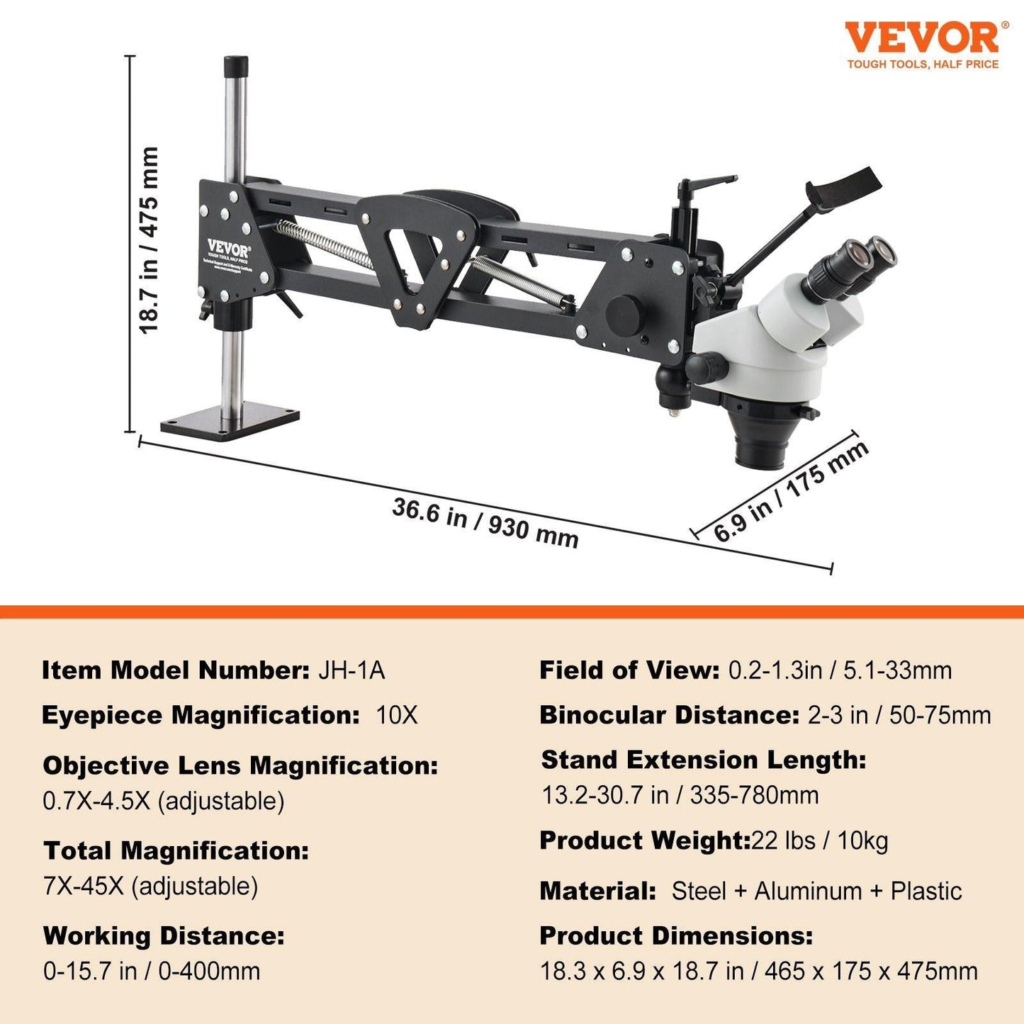 Multi-Directional Microscope with Spring Bracket, 7X-45X Magnification Jewelry Microscope, Micro Jewelry Inlaid Stand with Integrated USB Ring LED Light, Jewelers Microscope for Jewelry Inlay.