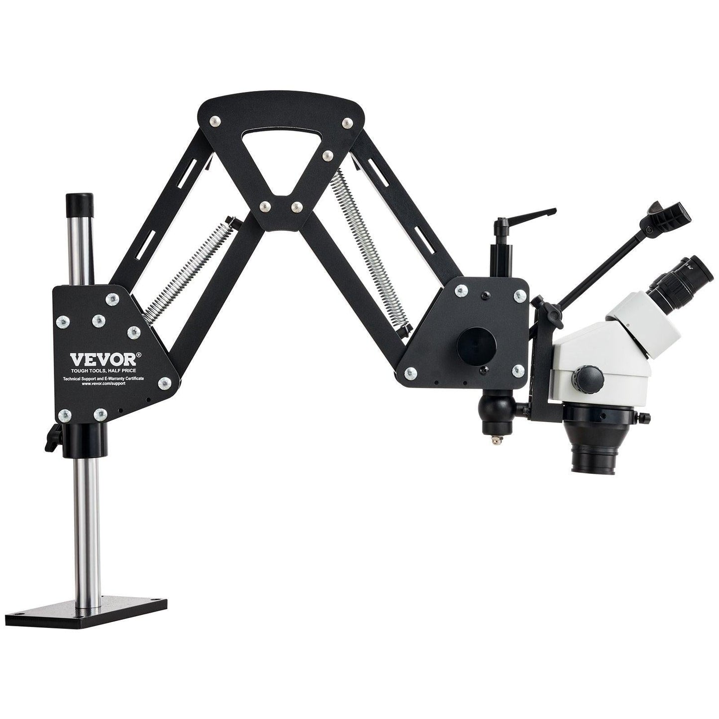 Multi-Directional Microscope with Spring Bracket, 7X-45X Magnification Jewelry Microscope, Micro Jewelry Inlaid Stand with Integrated USB Ring LED Light, Jewelers Microscope for Jewelry Inlay.