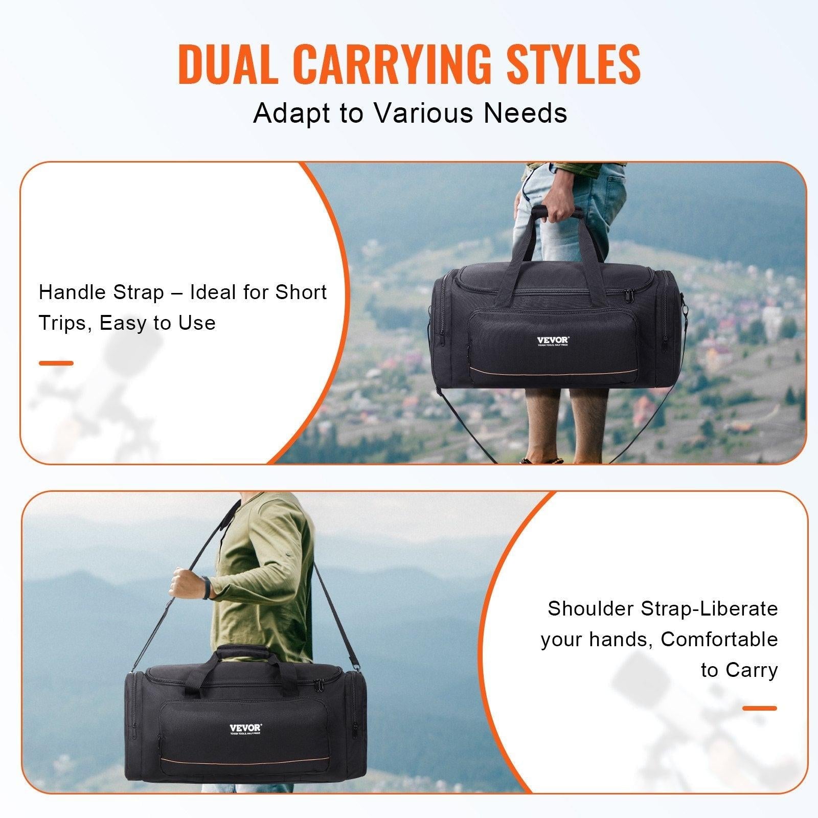 Telescope Case, 560 mm, Telescope Storage Bag with Fixed Buckles, Multi-Pocket & Detachable Divider for Telescope, Shock-Absorbent Telescope Carrying Case to Easily Secure Optical Tube & Tripod.