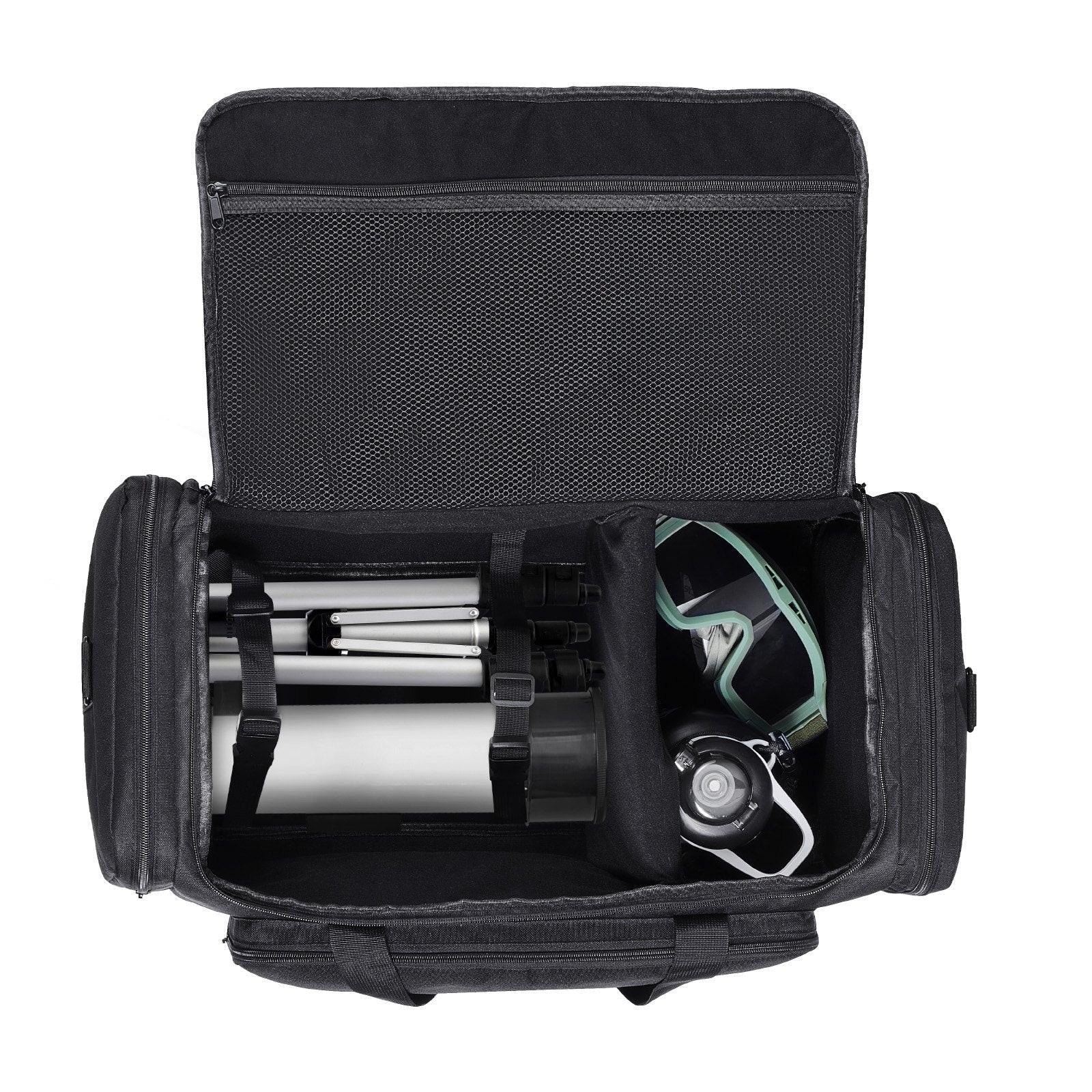 Telescope Case, 560 mm, Telescope Storage Bag with Fixed Buckles, Multi-Pocket & Detachable Divider for Telescope, Shock-Absorbent Telescope Carrying Case to Easily Secure Optical Tube & Tripod.