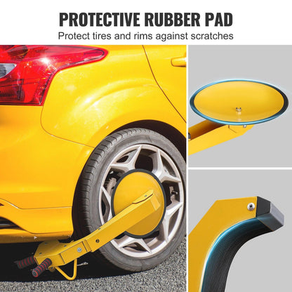 Wheel Lock Clamp, 1 Pack Trailer Wheel Lock, Heavy-Duty Anti Theft Tire Lock, Adjustable Tire Boot Lock Tire Claw, Trailer Wheel Locks for RV Trailers, Cars, Trucks, SUVs.