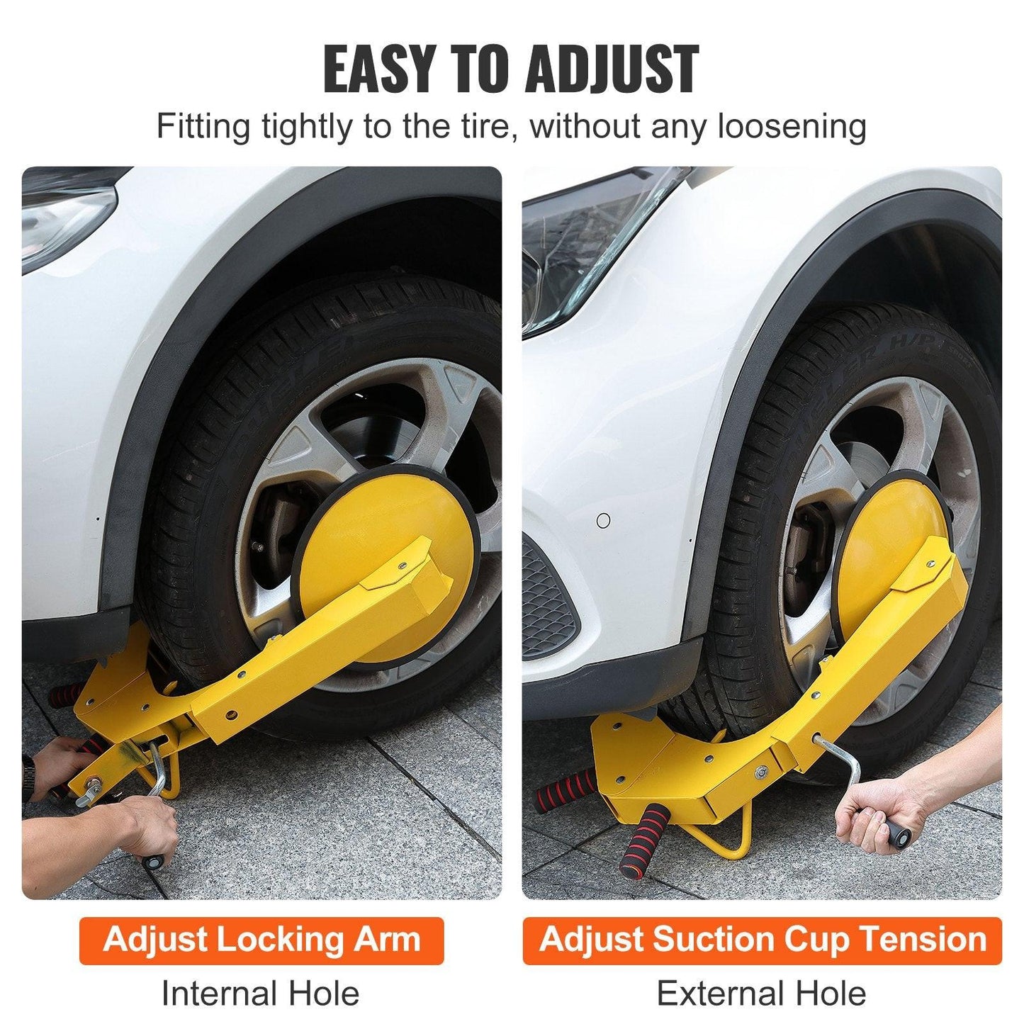 Wheel Lock Clamp, 1 Pack Trailer Wheel Lock, Heavy-Duty Anti Theft Tire Lock, Adjustable Tire Boot Lock Tire Claw, Trailer Wheel Locks for RV Trailers, Cars, Trucks, SUVs.
