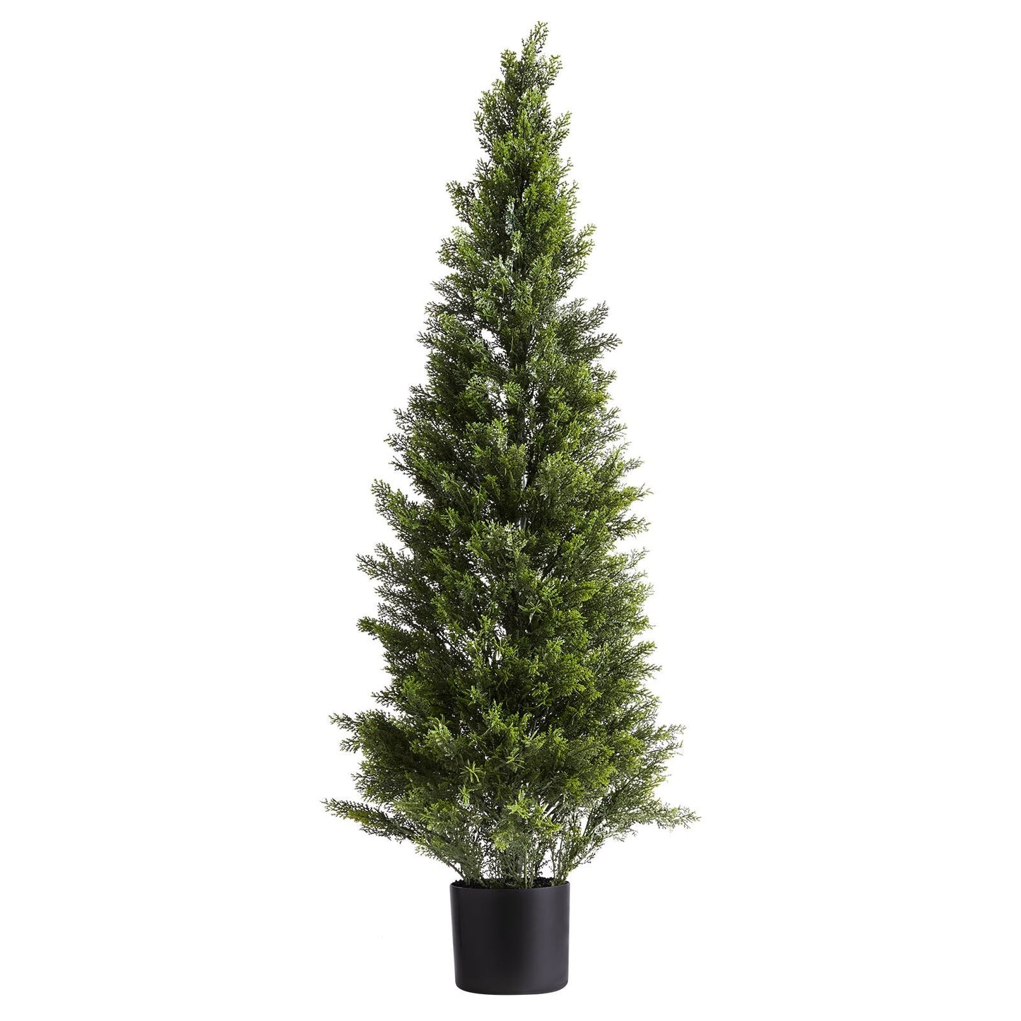 Artificial Topiary Cedar Trees, 2 Set 1219mm Faux Pine Shrubs Plants, Fake Silk Tree Look Real, Easy Assembly for Decor Front Porch Outdoor Patio Garden Balcony Backyard Indoor Office