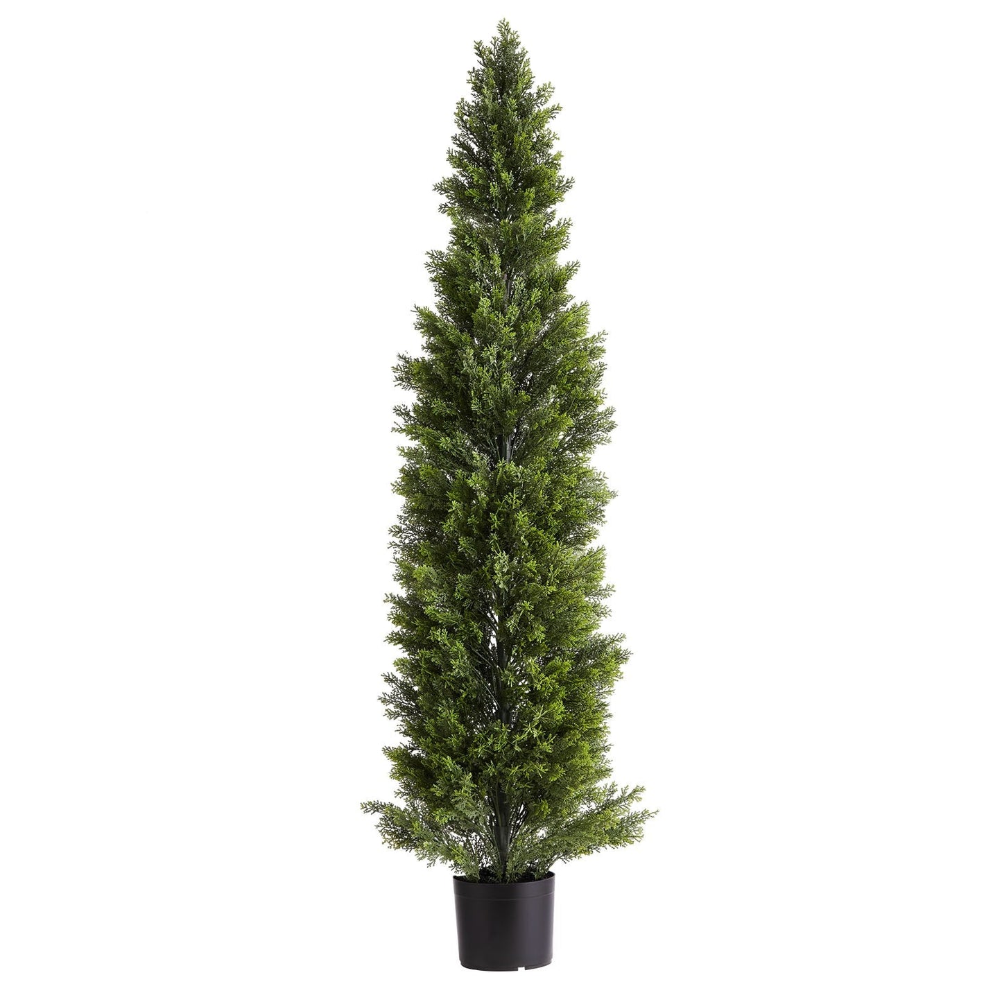Artificial Topiary Cedar Trees, 2 Set 1524mm Faux Pine Shrubs Plants, Fake Silk Tree Look Real, Easy Assembly for Decor Front Porch Outdoor Patio Garden Balcony Backyard Indoor Office