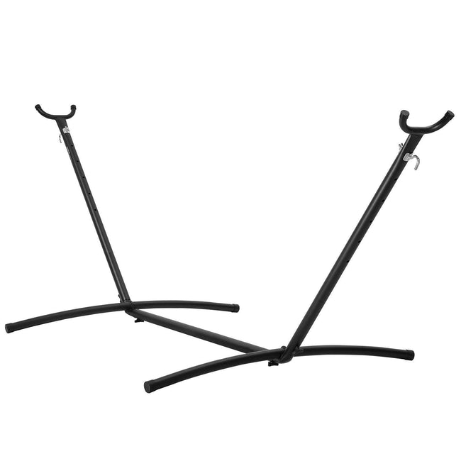 Portable Hammock Stand, 450lbs Capacity Steel Hammock Stand for 2 Person, Heavy Duty Adjustable Hooks Hammock Frame Fits 10-13 ft Hammocks, Space Saving with Carrying Bag for Outdoor or Indoor. Hover Image