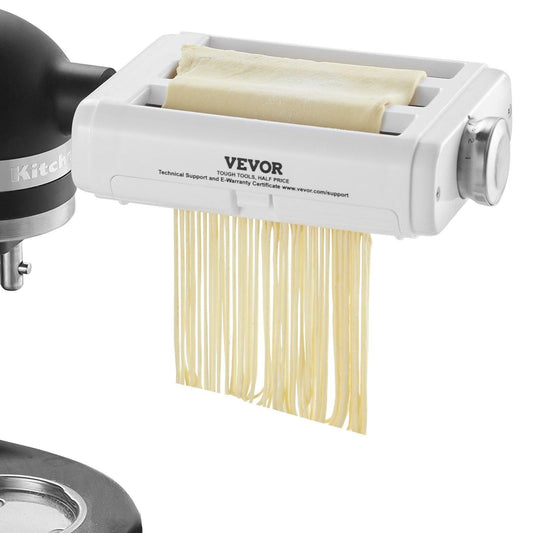 Pasta Attachment for KitchenAid Stand Mixer, 3-IN-1 Stainless Steel Pasta Roller Cutter Set Including Pasta Sheet Roller, Spaghetti and Fettuccine Cutter, 8 Adjustable Thickness Knob Pasta Maker.