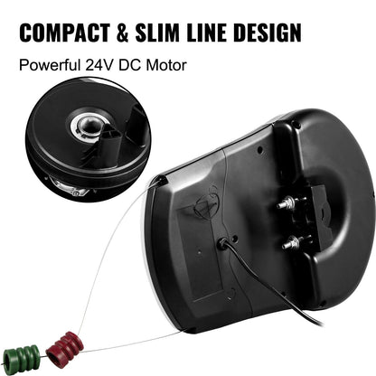 Garage Roller Door Opener, 800 N Lift Force 164 ft Remote Control, 220V Electric Roller Gate Opener, Auto Garage Roller Gate Opener Kit with 2 Remote, Apply for Garage Store