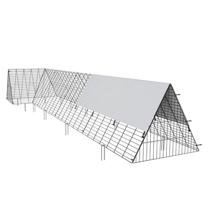 Chicken Tunnels, 400x100x61.5 cm(LxWxH) Chicken Tunnels for Yard, Portable Chicken Tunnels for Outside with Corner Frames, Chicken Coop Run, Suitable for Chickens, Ducks, Rabbits