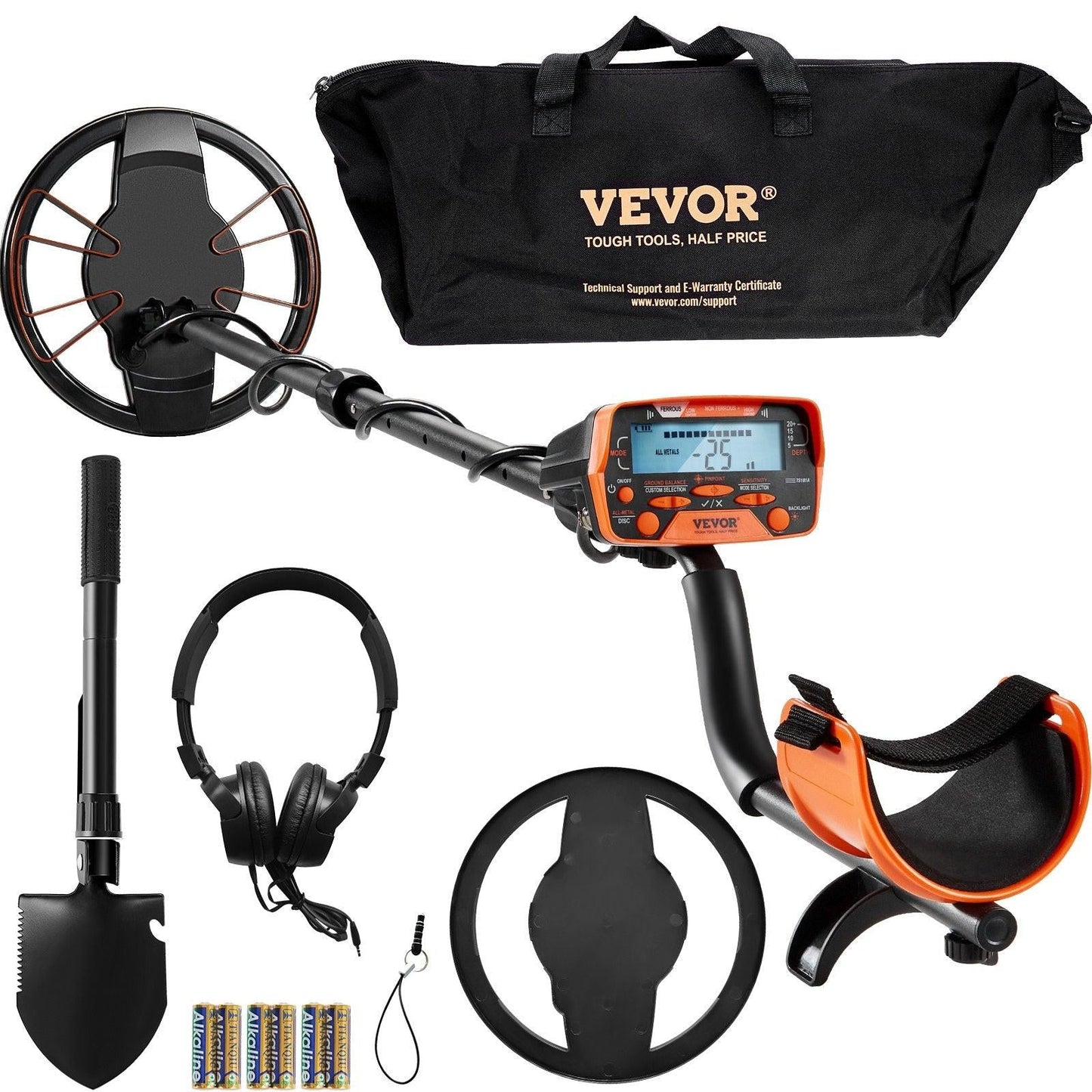 Metal Detector for Adults&Kids, 250mm, Professional Adjustable Higher Accuracy Gold Detector, IP68 Waterproof Coil with LCD Display 7 Modes Advanced DSP Chip, for Detecting Gold Treasure Hunting.